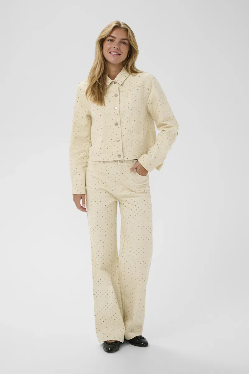 Patricia Jacket, Turtledove Black Tiny Dots