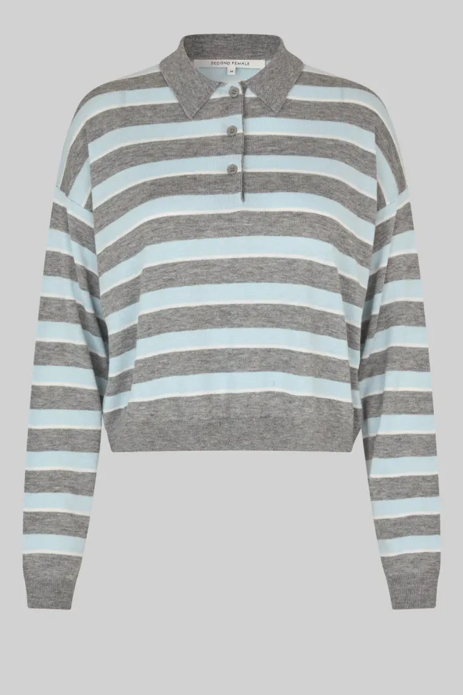 Miley Knit Collar, Light Blue