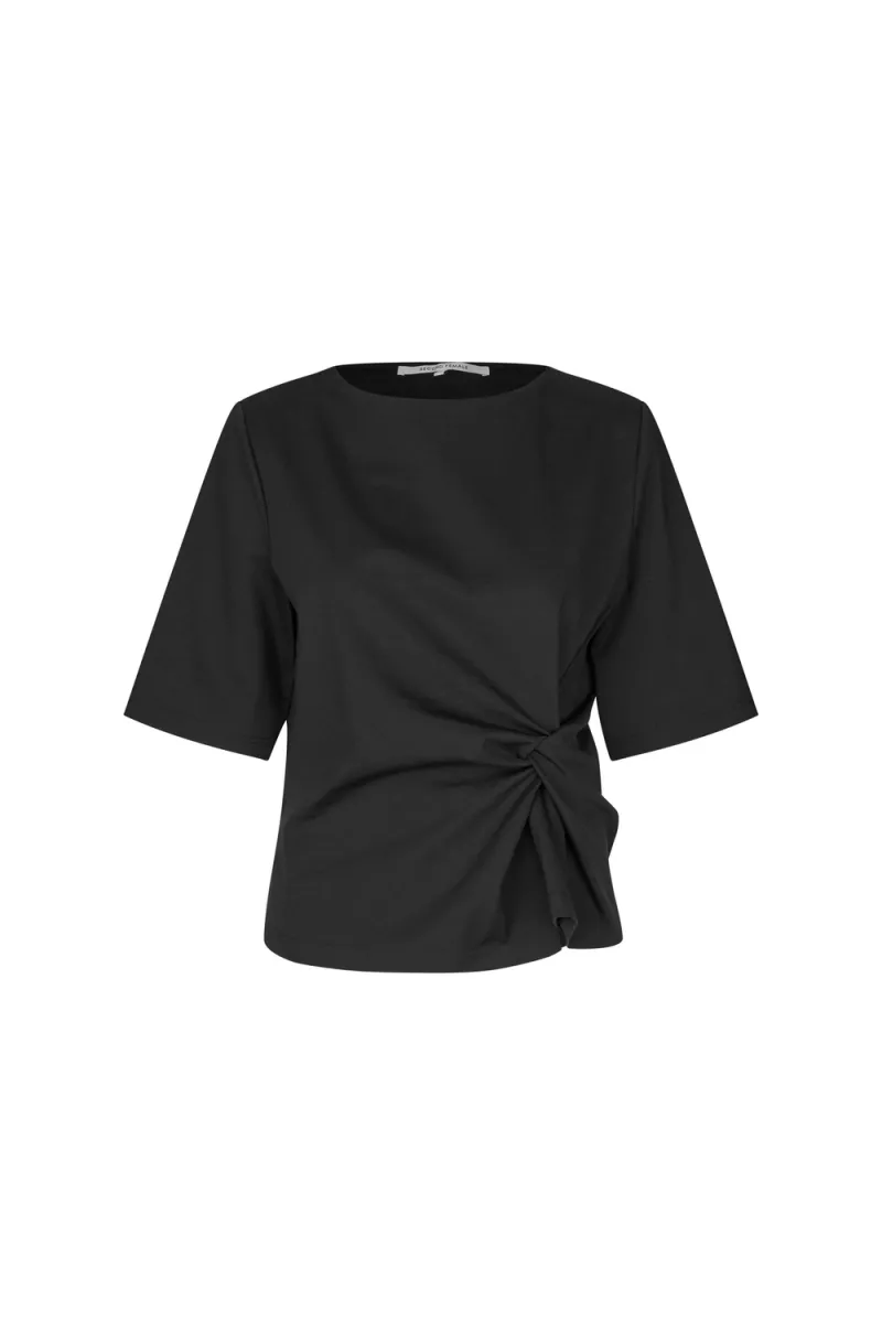 Arkai Drape Tee, Black