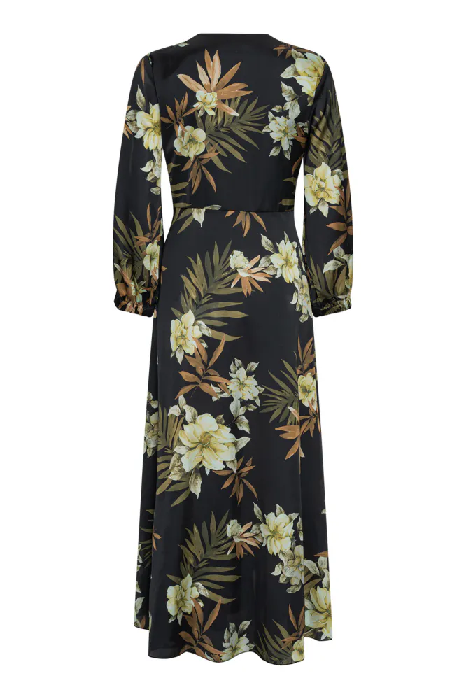 Faye Dress, 3/4 sleeves, Dahlia Flower