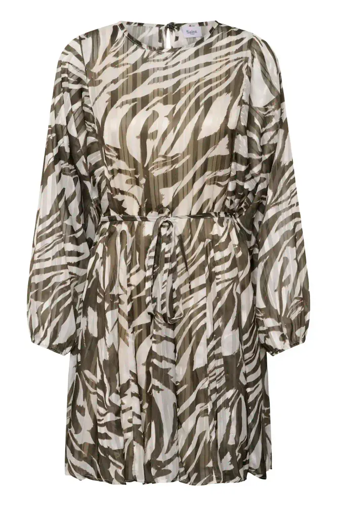 Ripley Dress, Olive Arty Strokes