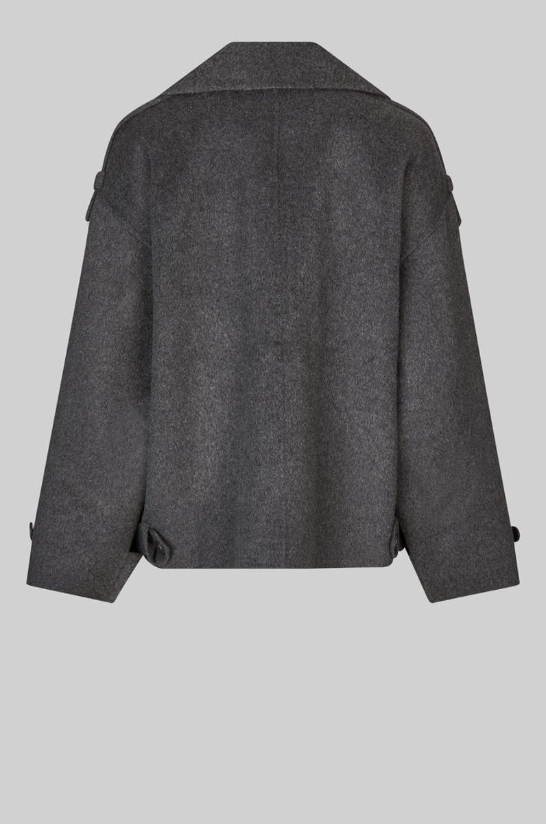 Walance Short Jacket, Dark grey Melange