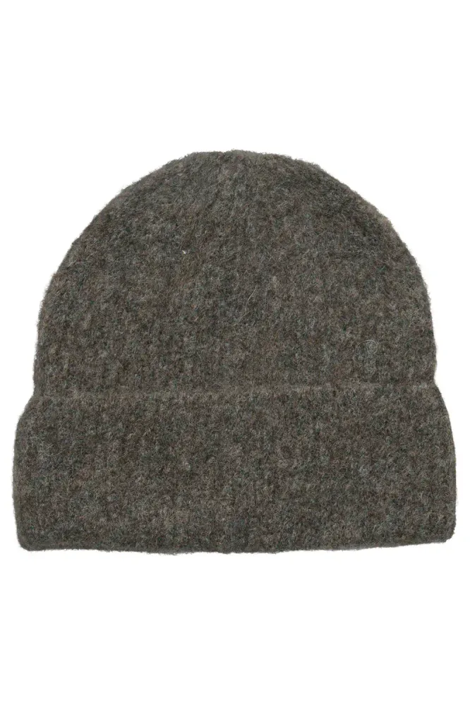 Alpaca-Wool Beanie, Hot Fudge Brown