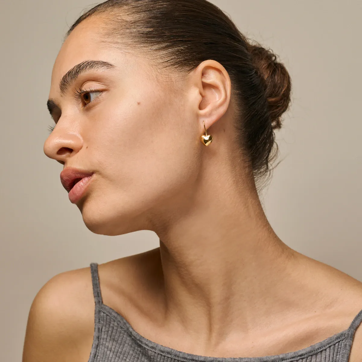 Poma Heart Drop Earrings
