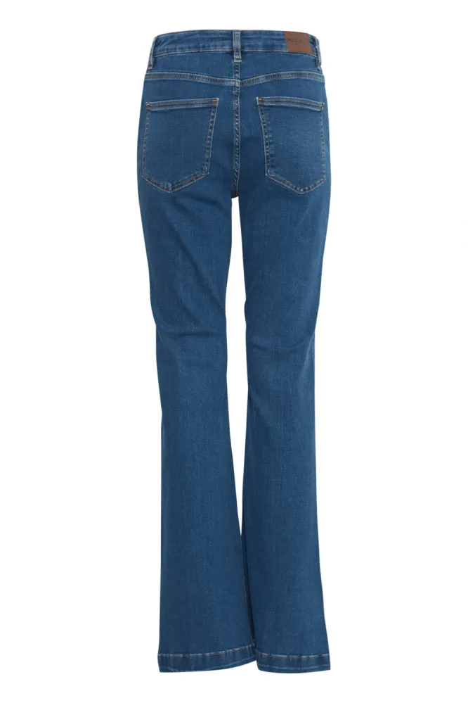 Becca UHW Bootcut Leg, Medium Blue Denim