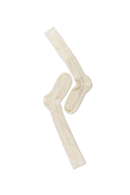 Hovedbilde Note Wool Cable Knee-High, Off-white