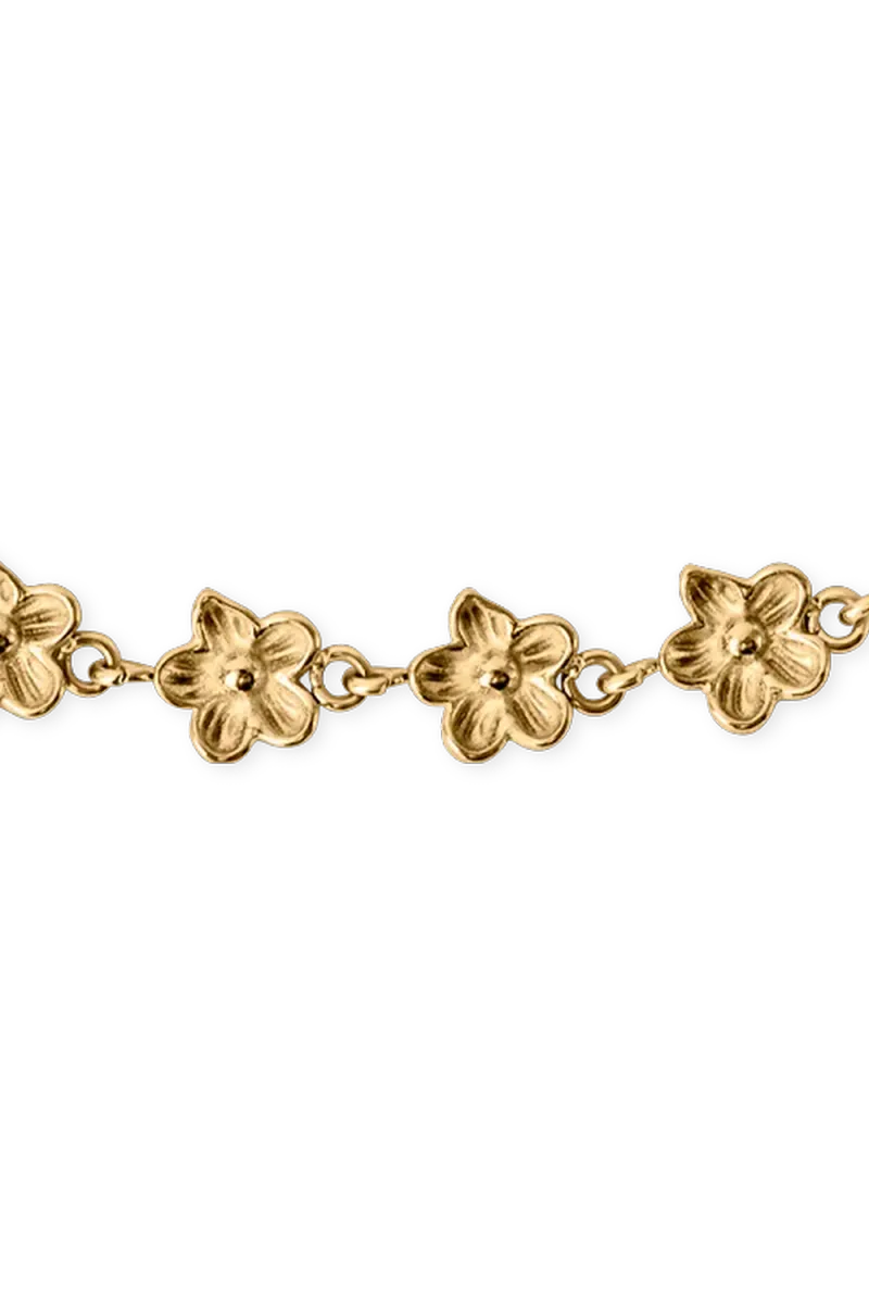 Flower Bracelet, Gold