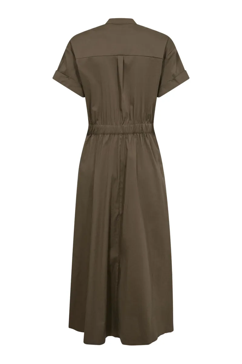 Elara SS Wrap Dress, Olive