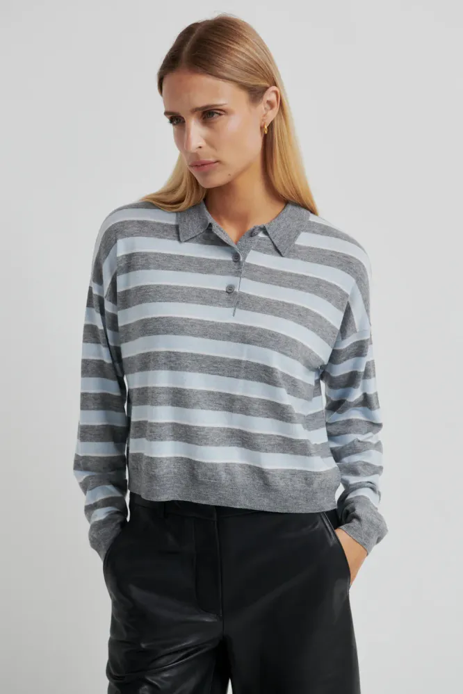 Miley Knit Collar, Light Blue