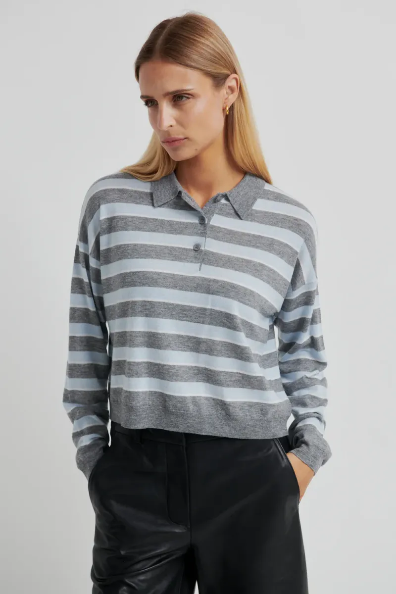 Miley Knit Collar, Light Blue