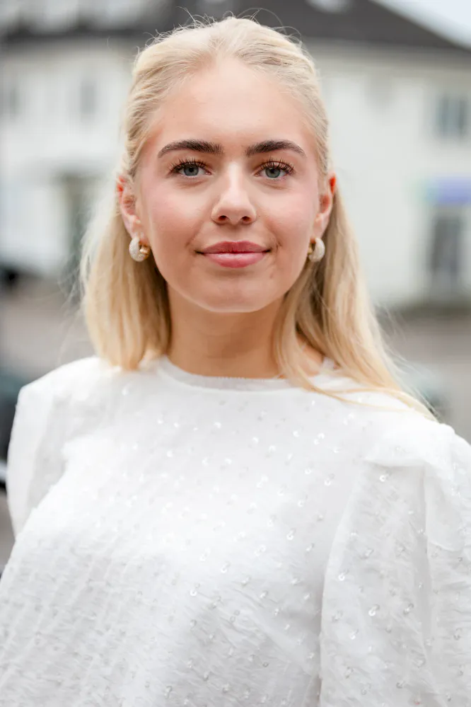 Brown Blouse, Ivory
