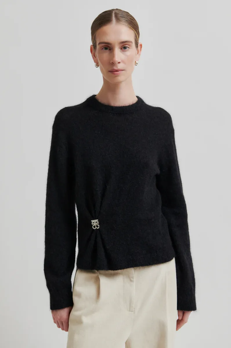 Solvej Knit O-Neck, Black