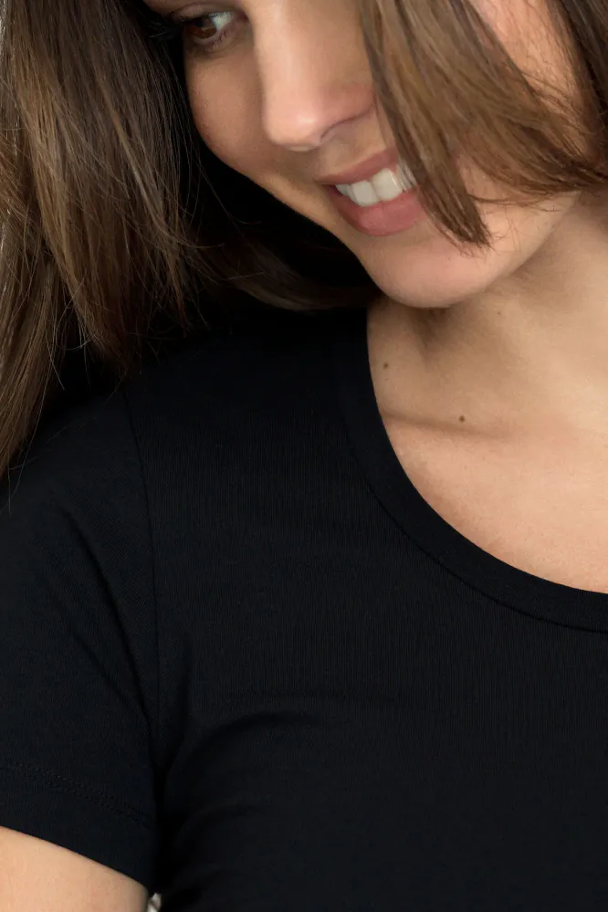 Crew-Neck Slim, Black