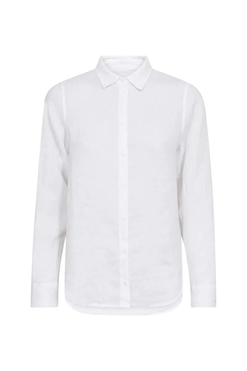 Martina Linen Shirt, White