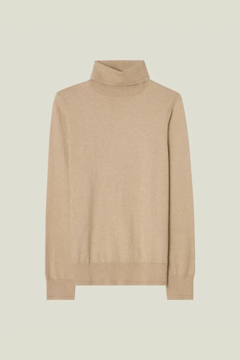 Knitted Turtleneck, Beige
