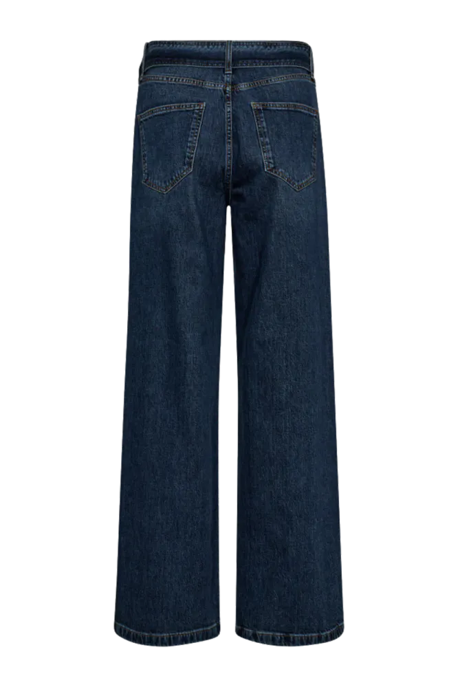 Rumi Belt Jeans, Dark Denim