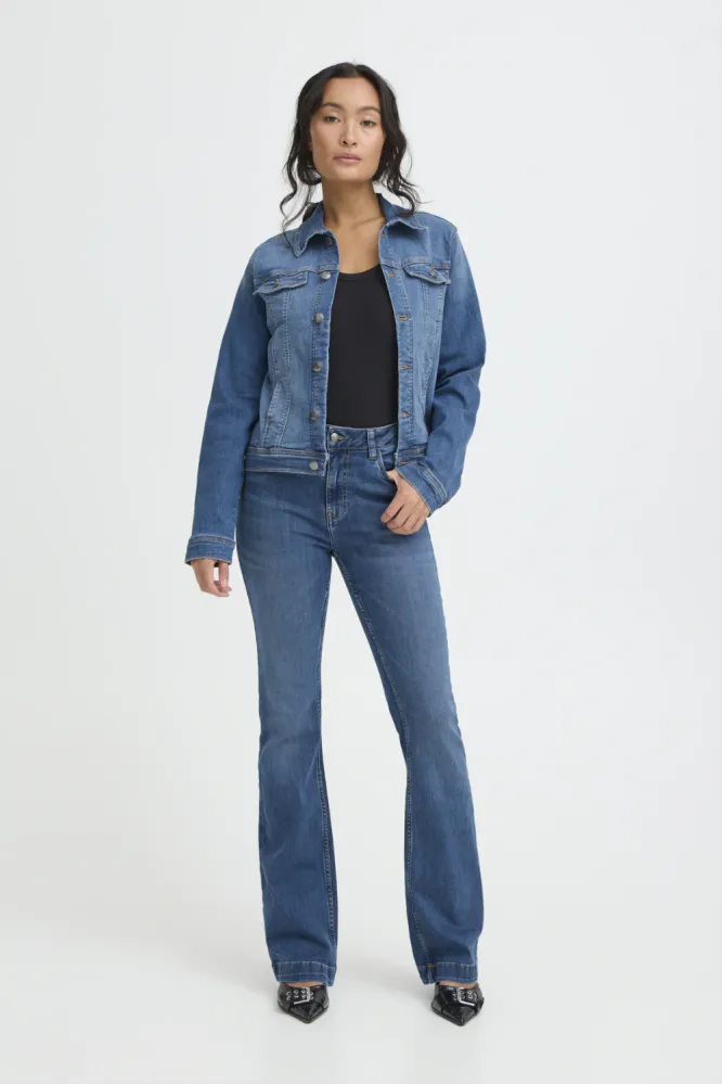 Becca UHW Bootcut Leg, Medium Blue Denim
