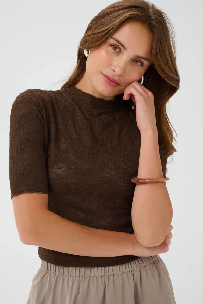 Tadea Blouse, Chocolate Brown