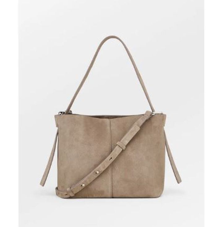 Suede Fraya Small Bag, Moral Gray