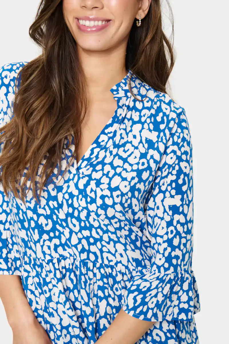 Eda Dress, Ice Blue Iolite Leopard