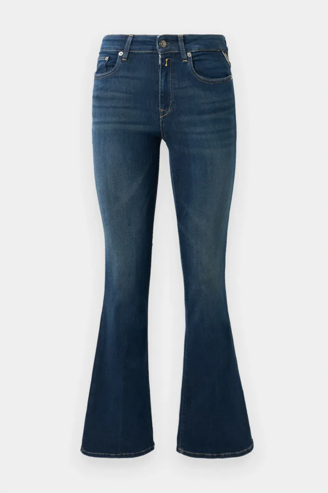 Joella Pants Flare Regular Waist Fit, Dark Blue