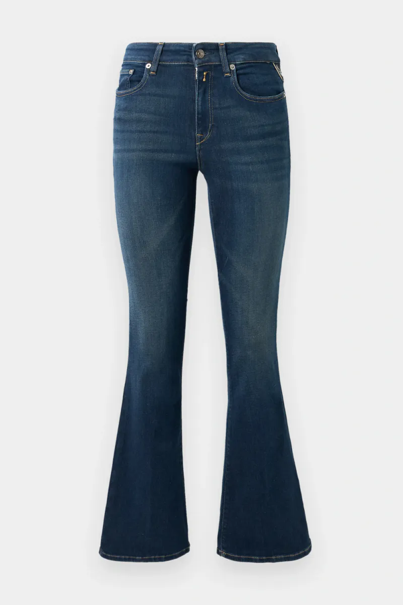 Joella Pants Flare Regular Waist Fit, Dark Blue