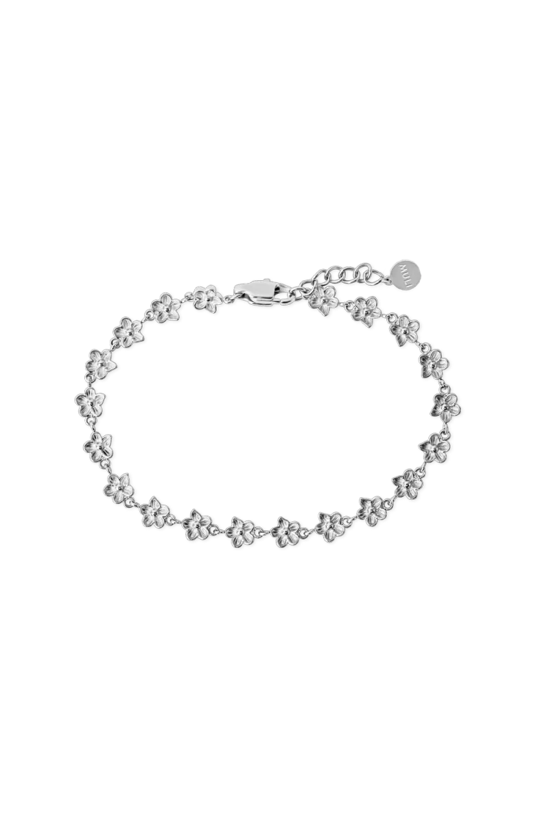 Flower Bracelet, Silver