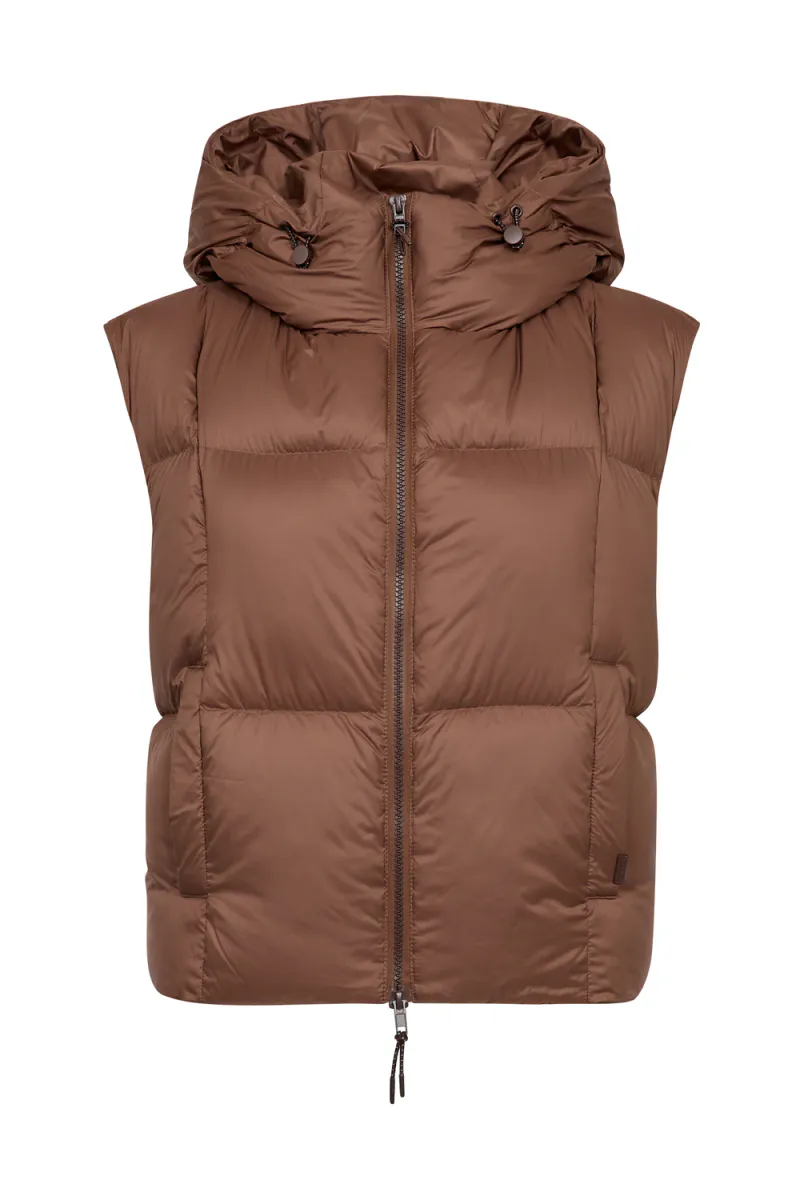 Kiara Tally Down Vest, Downtown Brown