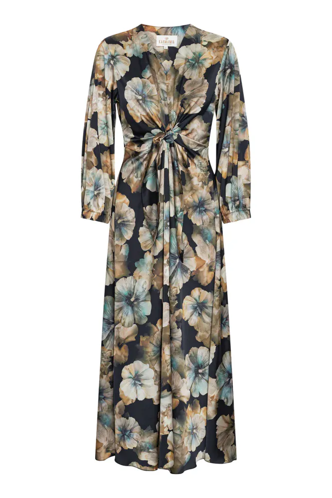 Faye Dress 3/4 sleeves, Maxi Floral