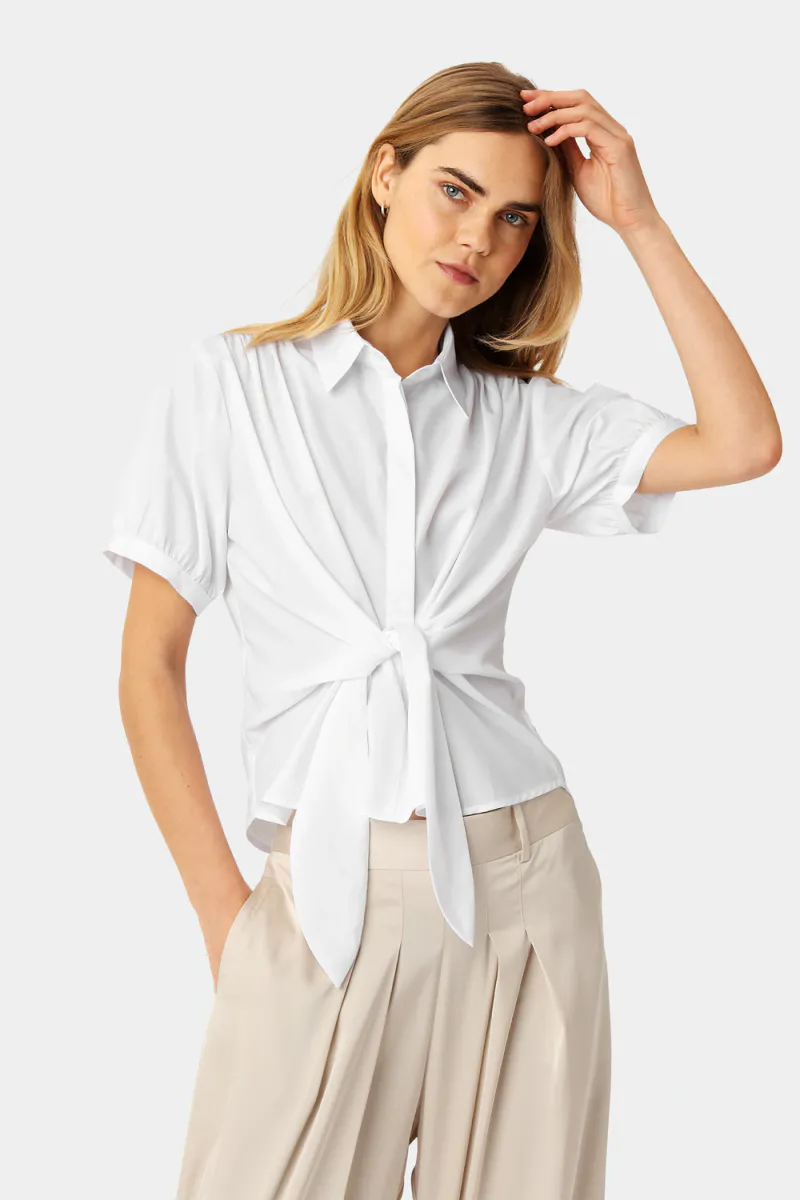 Lee Shirt (short), White cotton