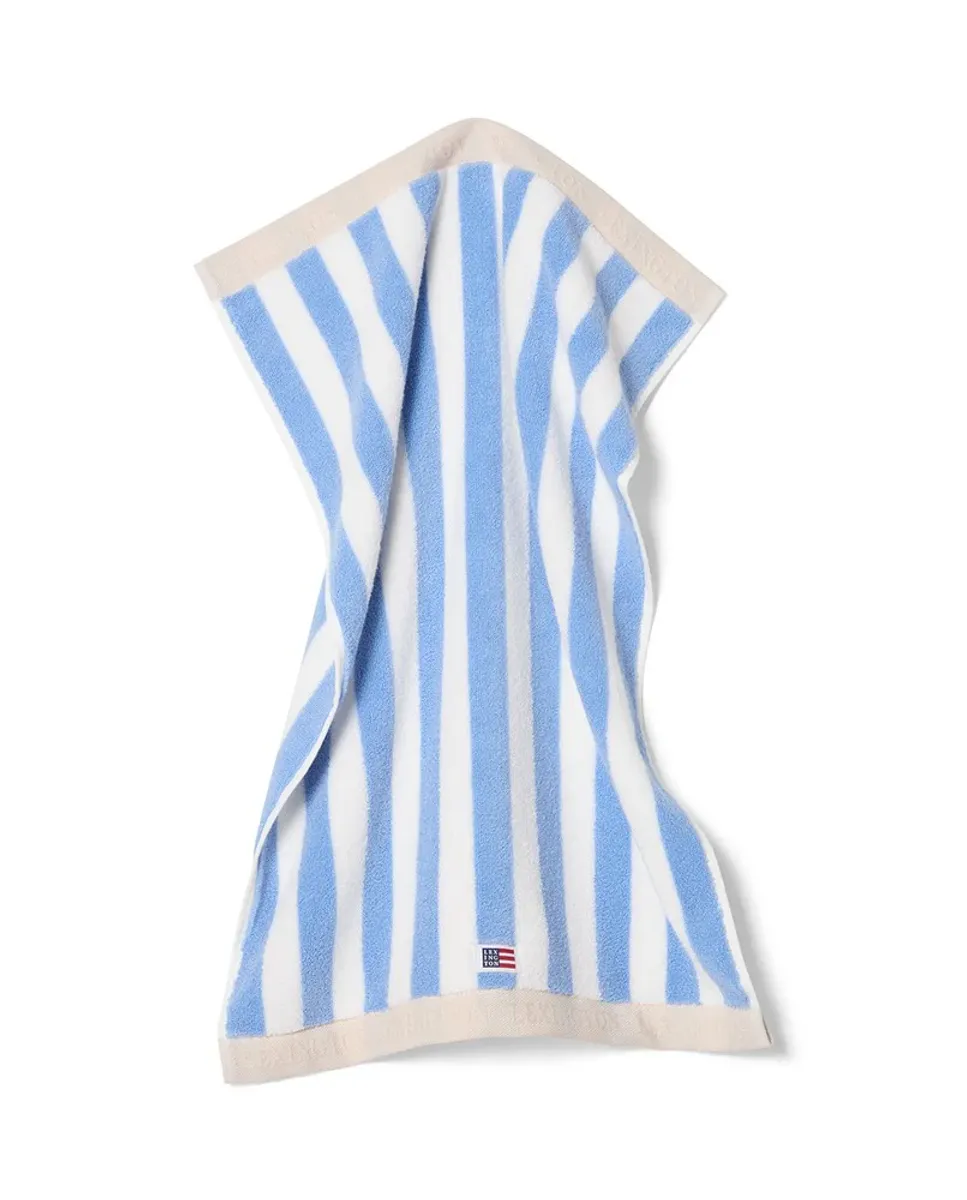 Block Striped Towel Sky, Blue White