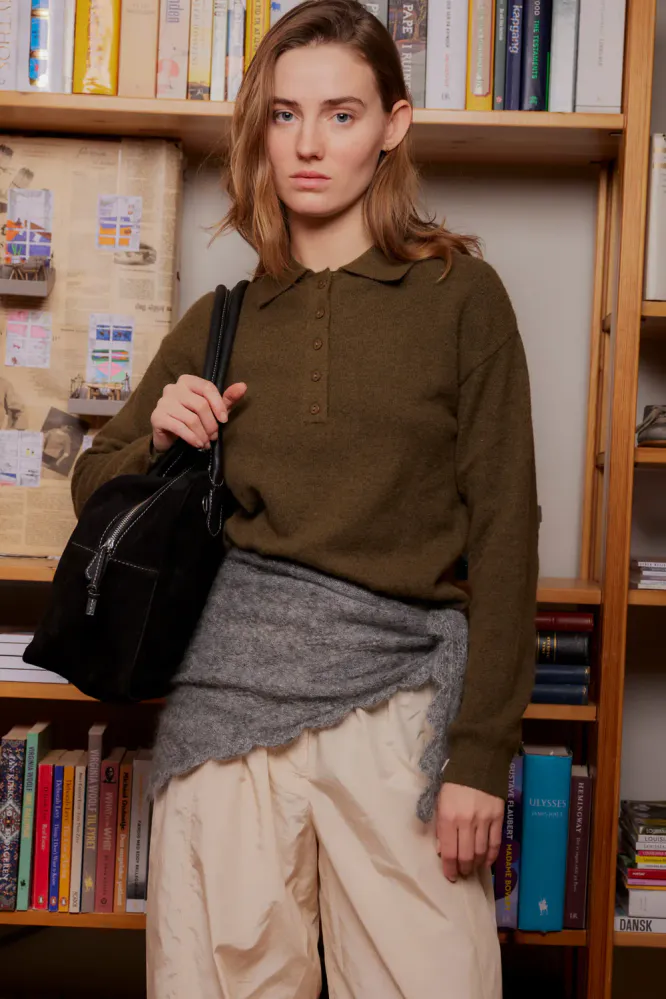 Opany Triangle Scarf, Hot Fudge Brown
