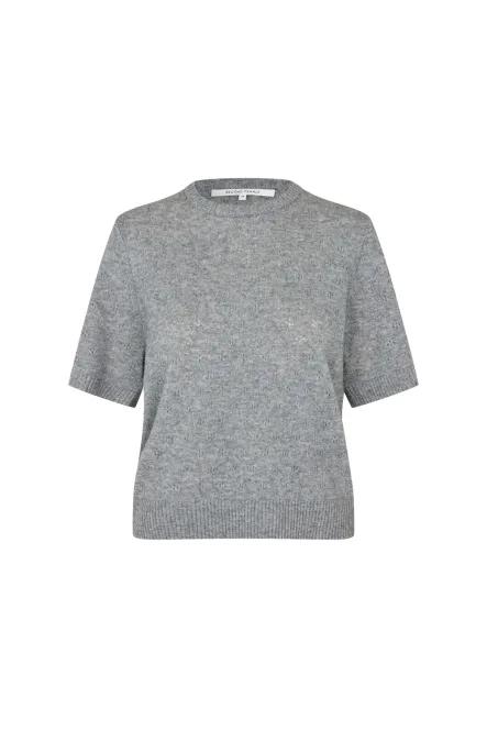 Hovedbilde Amala Knit SS O-Neck, Mid Grey Melange
