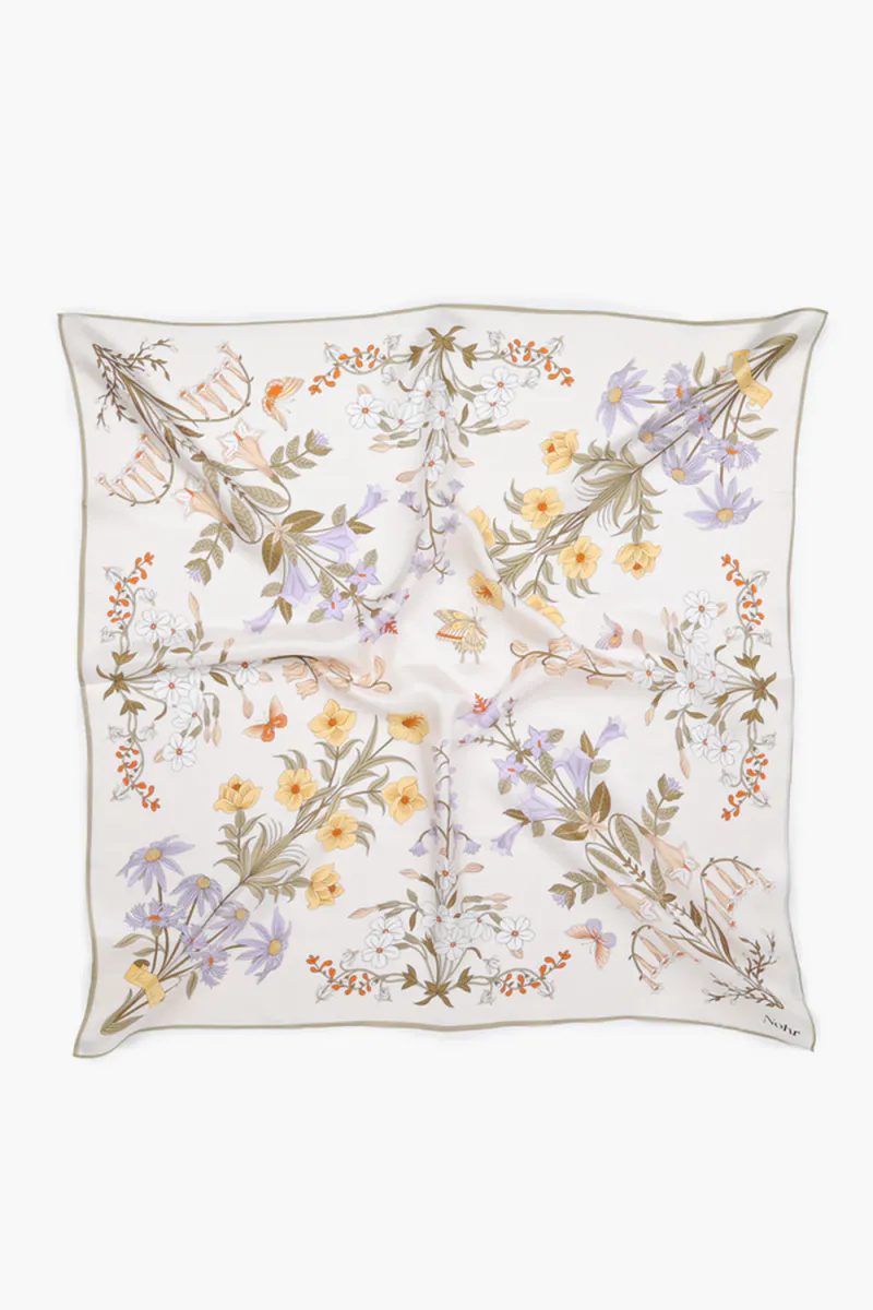 Lykke Silkeskjerf 65 x 65 cm, Offwhite