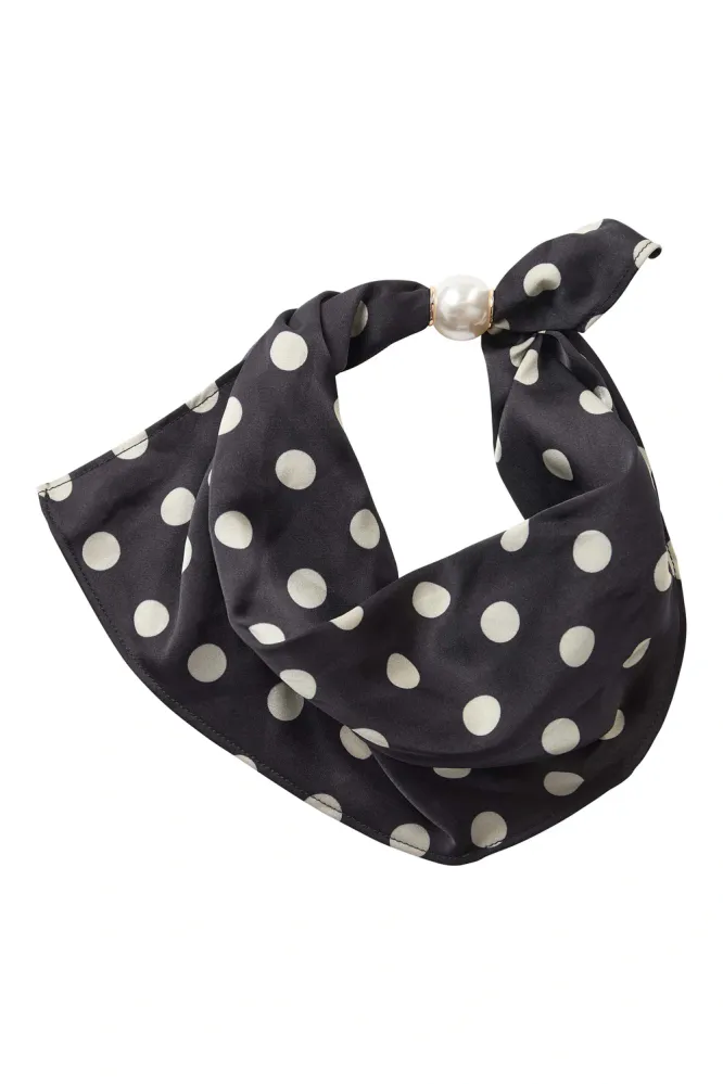 Pearl Scarf, Black - Pearl