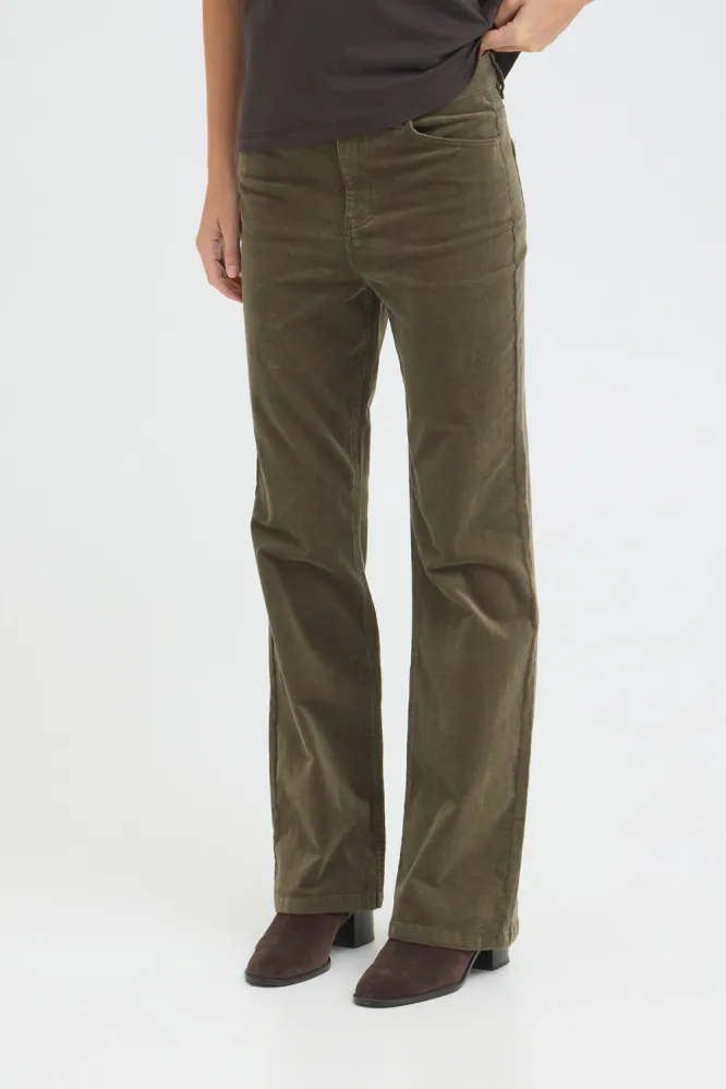 Sally UHW Pant Bootcut, Grape Leaf