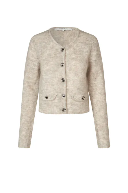 Hovedbilde Andrea Knit Structure Cardigan, Birch