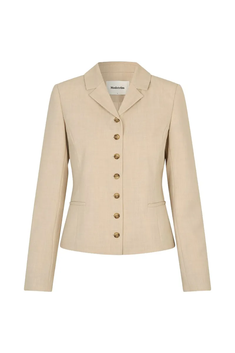 Gale 2 Short Blazer, Beige Melange