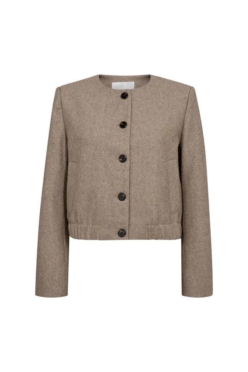 Meera Bomber Jacket, Dark Brown