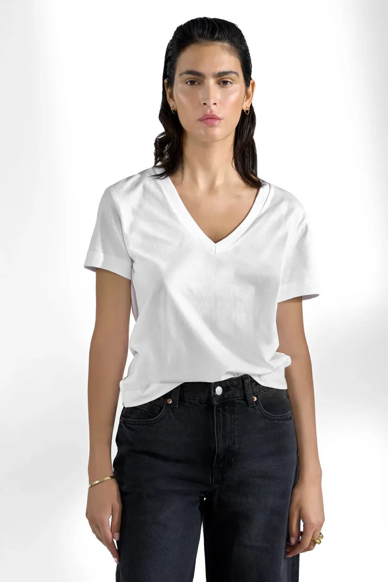 V-Neck Regular, White