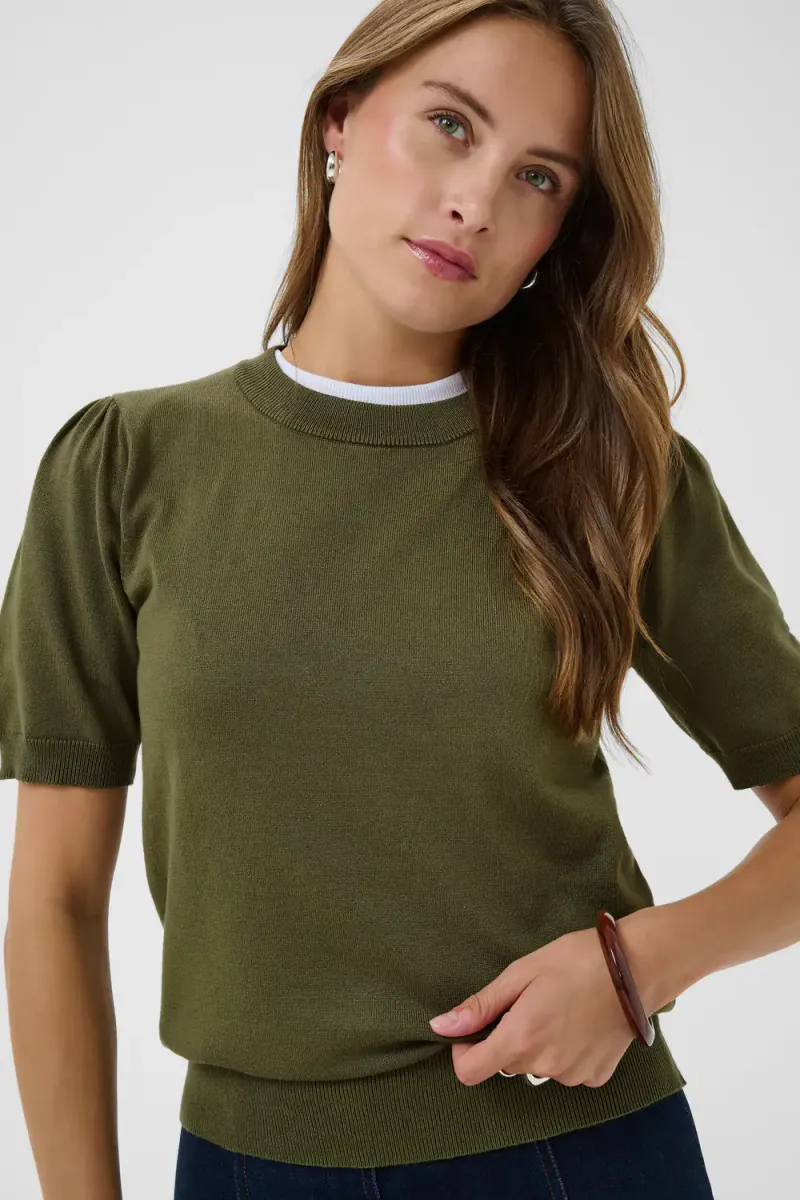 Mila SS Pullover, Four Leaf Clover Melange