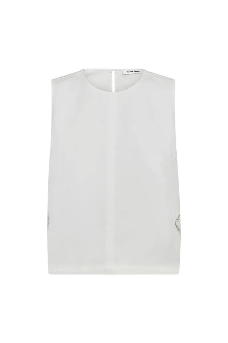 Colette Embroidery Top, Off white