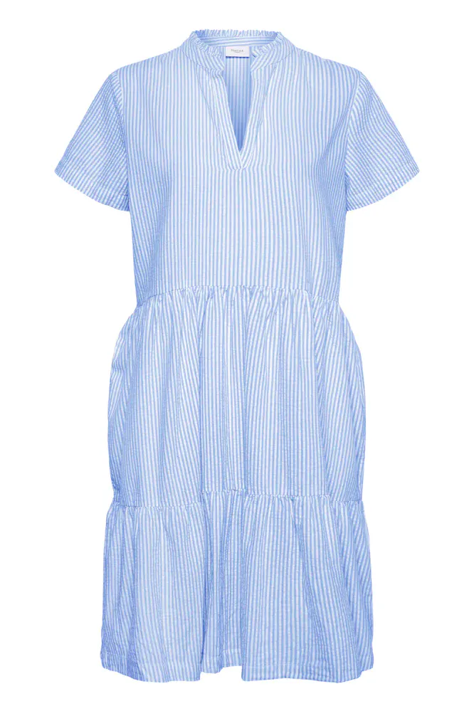 Elmiko SS Dress, Palace Blue Stripe