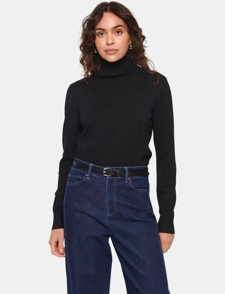 Mila Rollneck Pullover, Black