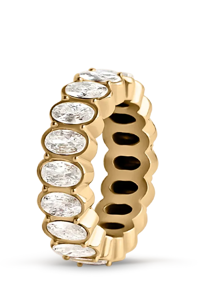 Oval Cut Ring, Gold