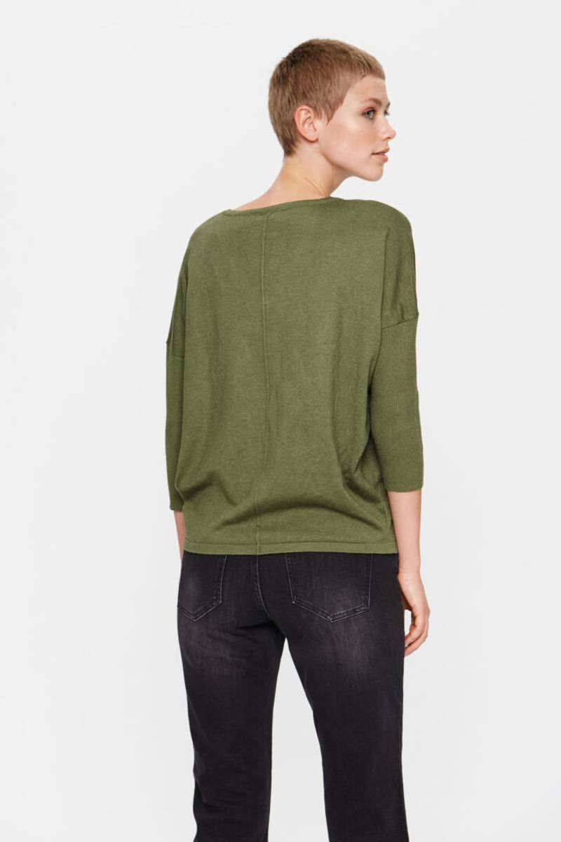 MilaSZ V-Neck Pullover, Oliven