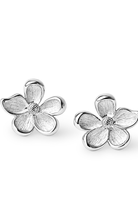 Hovedbilde Midi Flower Earrings, Silver