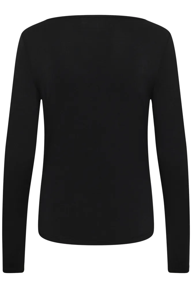 Vigga Boatneck Blouse, Black