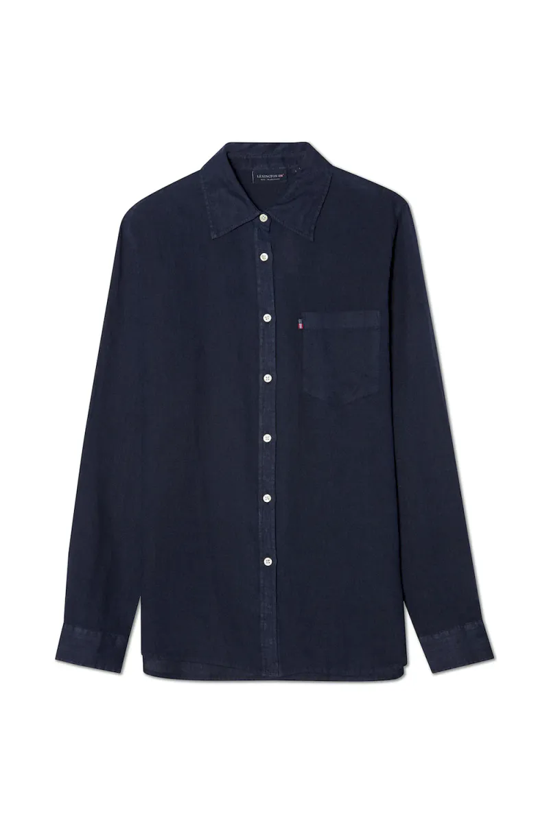 Classic Linen Shirt, Navy