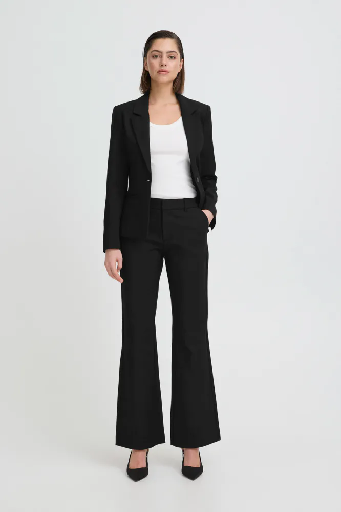 Bindy HW Pants Bootcut Leg, Black Beauty